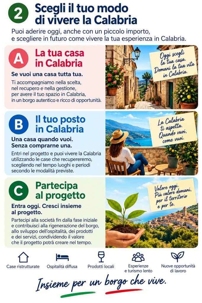 Scegli il tuo modo di vivere in Calabria