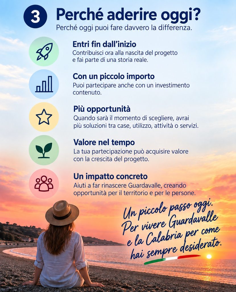 Perchè aderire oggi al Progetto Guardavalle